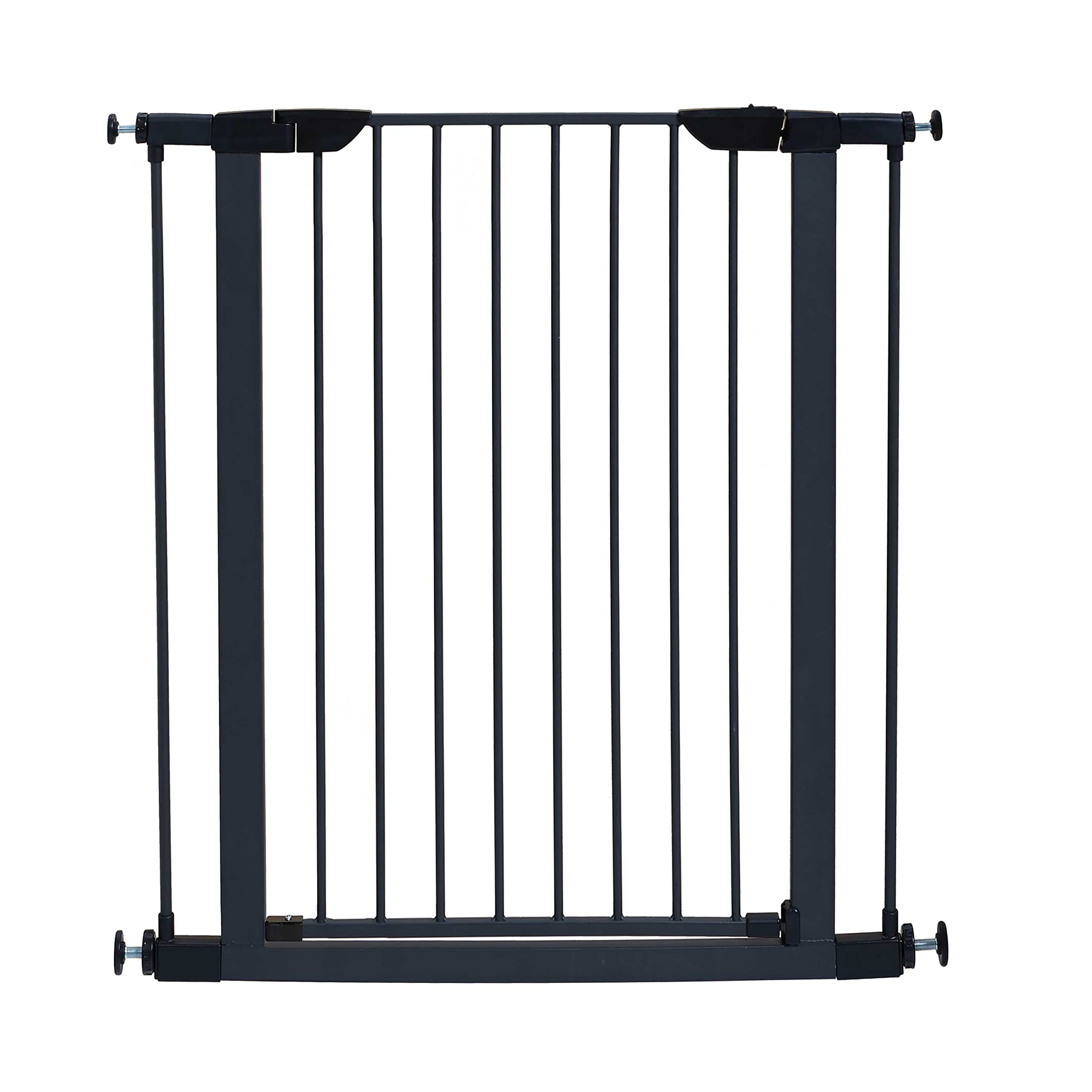 39' High Walk-thru Steel Pet Gate, 29' - 38' Wide in Textured Graphite